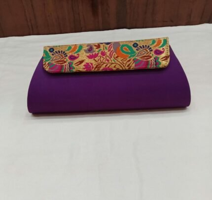 Semi silk paithani clutch