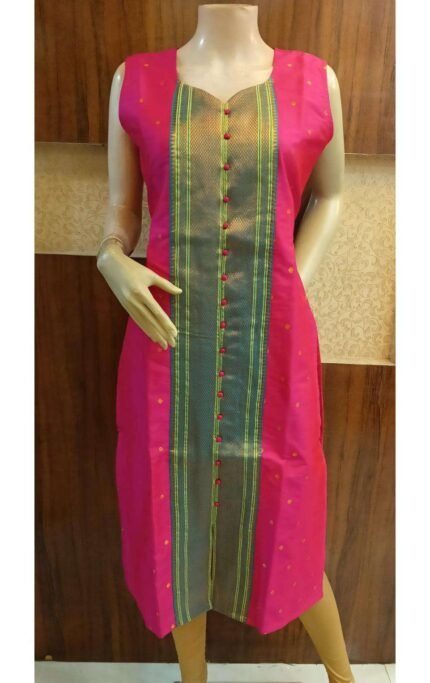 Semi Silk Paithani Kurti
